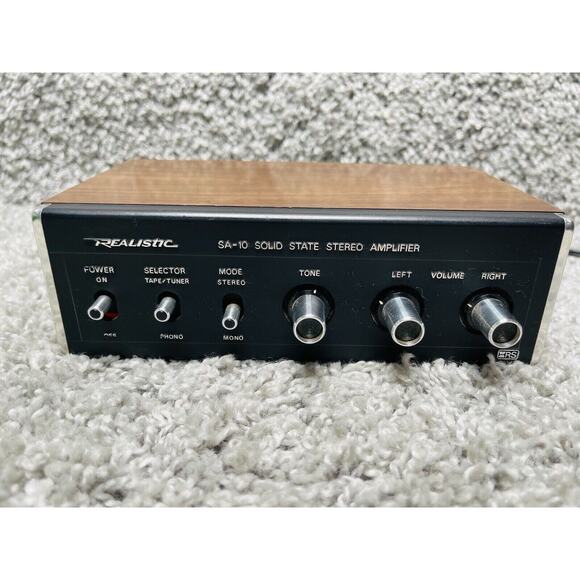Realistic SA 10 Solid State Stereo Amplifier Brown Black Model 31 1982B 12W - Picture 12 of 15